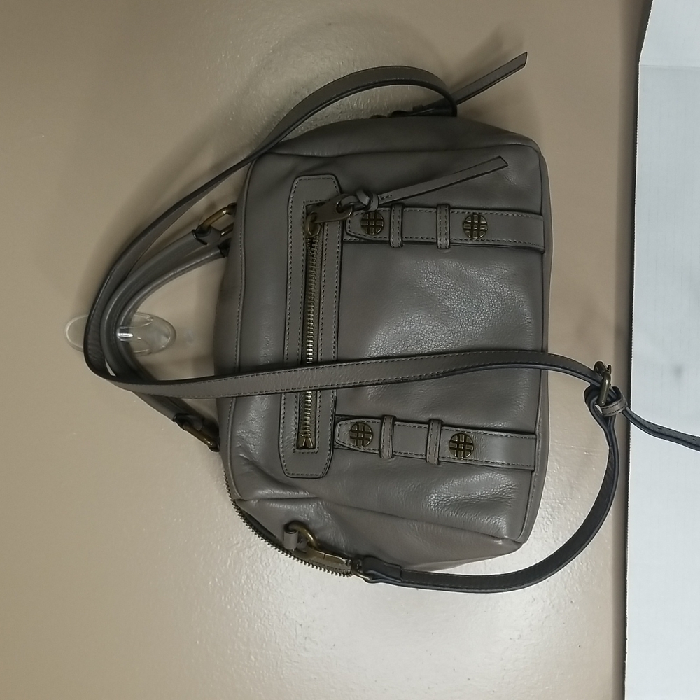JOELLE HAWKENS LEATHER HANDBAG IN TAUPE